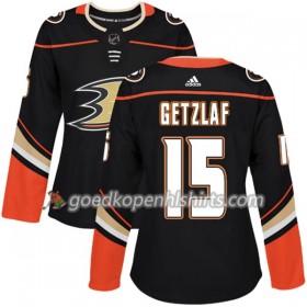 Anaheim Ducks Ryan Getzlaf 15 Adidas 2017-2018 Zwart Authentic Shirt - Dames